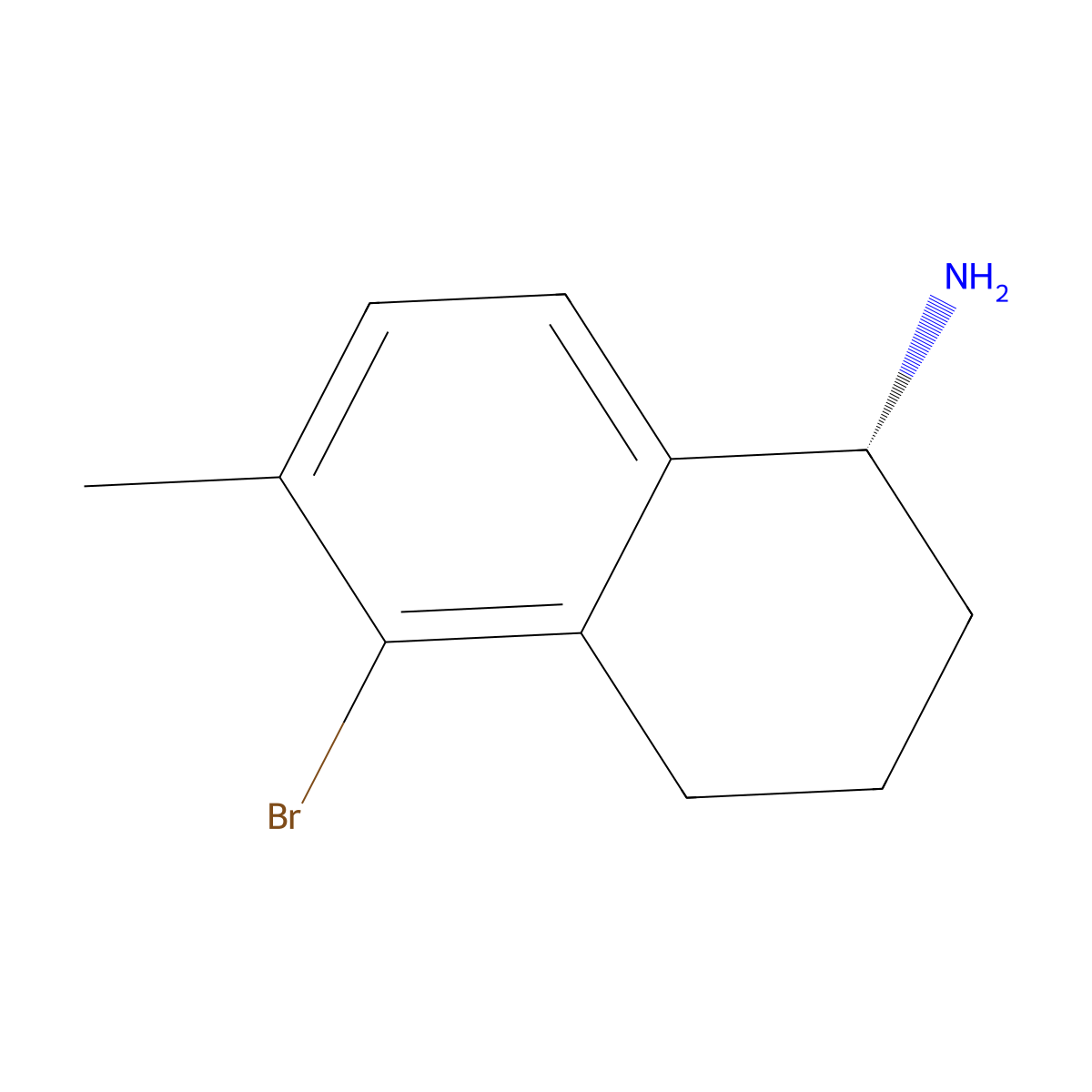 (R)-5-Bromo-6-methyl-1,2,3,4-tetrahydronaphthalen-1-amine molecular structure, CAS 1259668-49-9