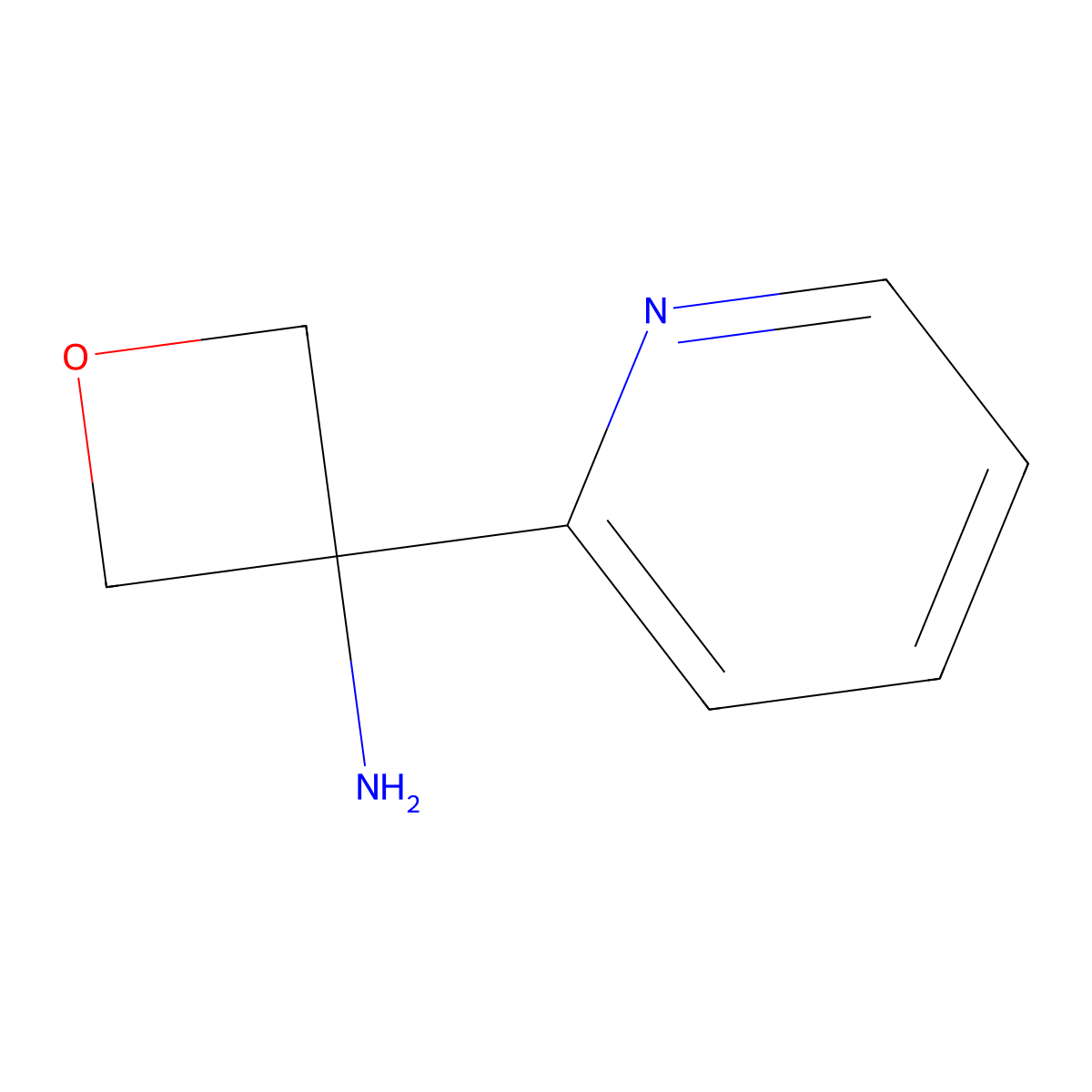 3-(Pyridin-2-yl)oxetan-3-amine molecular structure, CAS 1259680-51-7