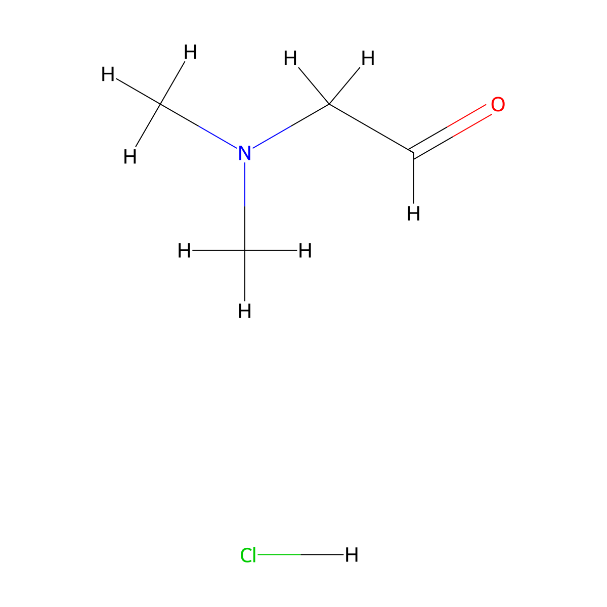 2-(Dimethylamino)acetaldehyde hydrochloride molecular structure, CAS 125969-54-2