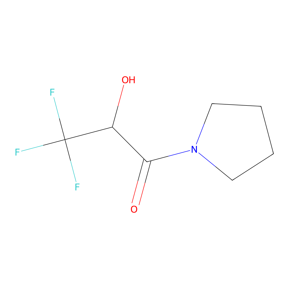 3,3,3-Trifluoro-2-hydroxy-1-(pyrrolidin-1-YL)propan-1-one molecular structure, CAS 125969-74-6