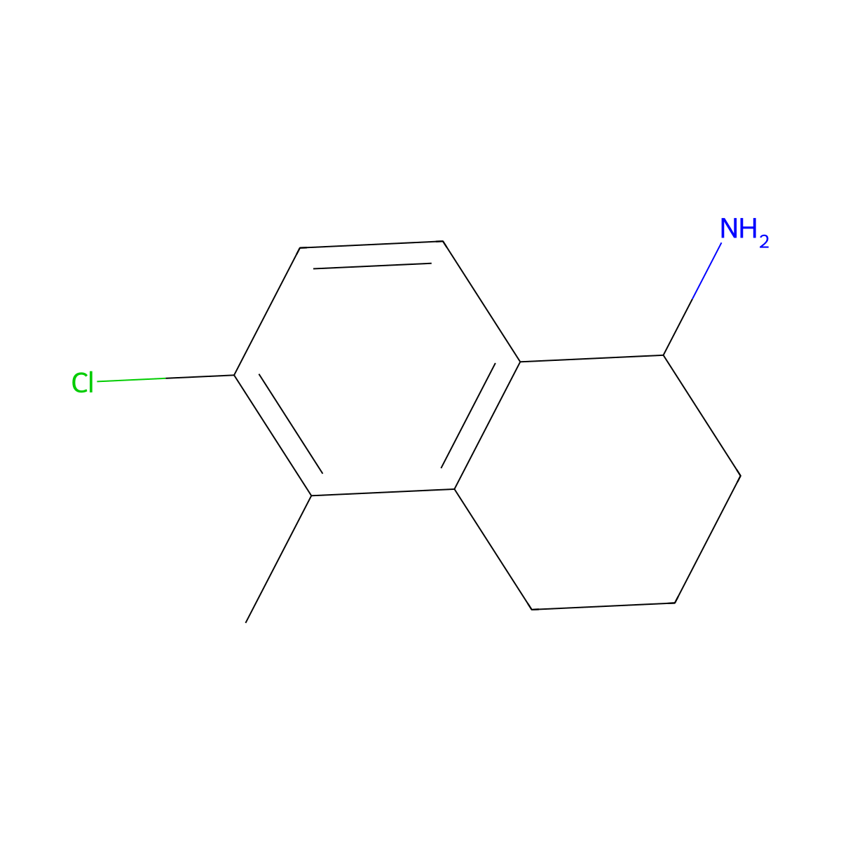 (R)-6-Chloro-5-methyl-1,2,3,4-tetrahydronaphthalen-1-amine molecular structure, CAS 1259690-75-9