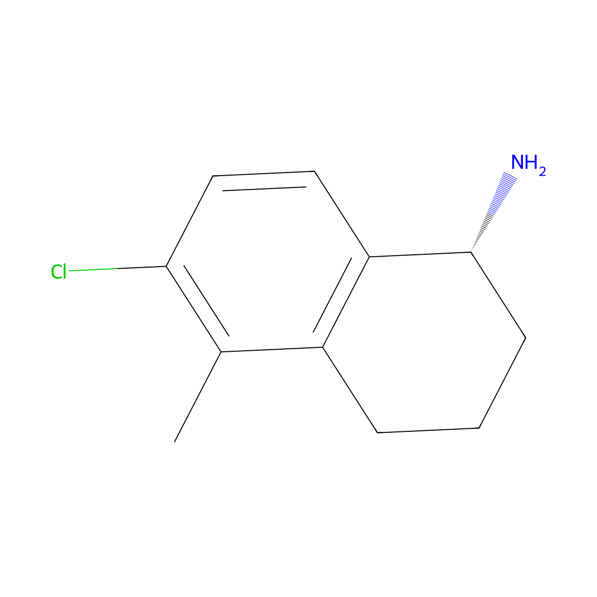 (R)-6-Chloro-5-methyl-1,2,3,4-tetrahydronaphthalen-1-amine molecular structure, CAS 1259690-75-9