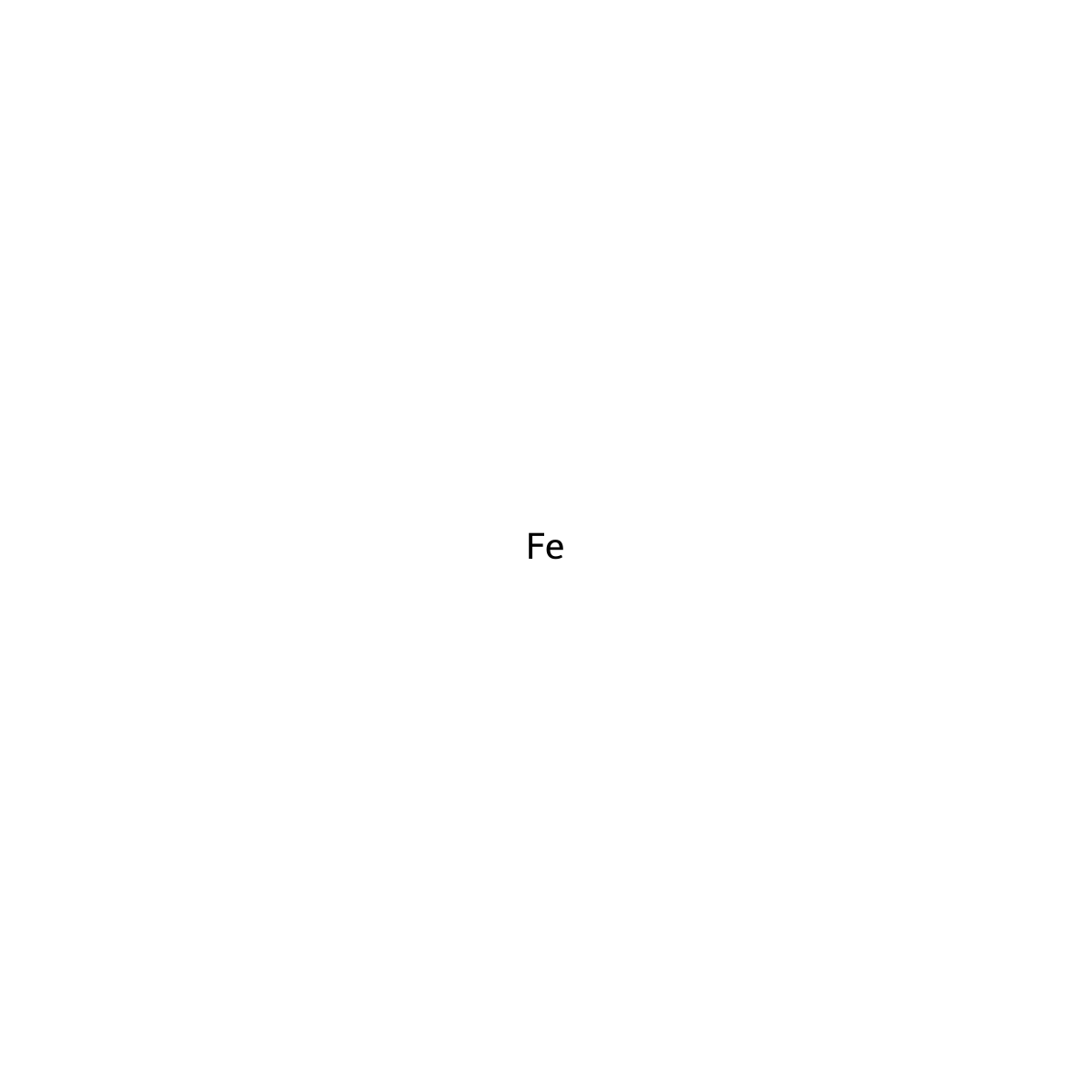 Iron molecular structure, CAS 12597-68-1