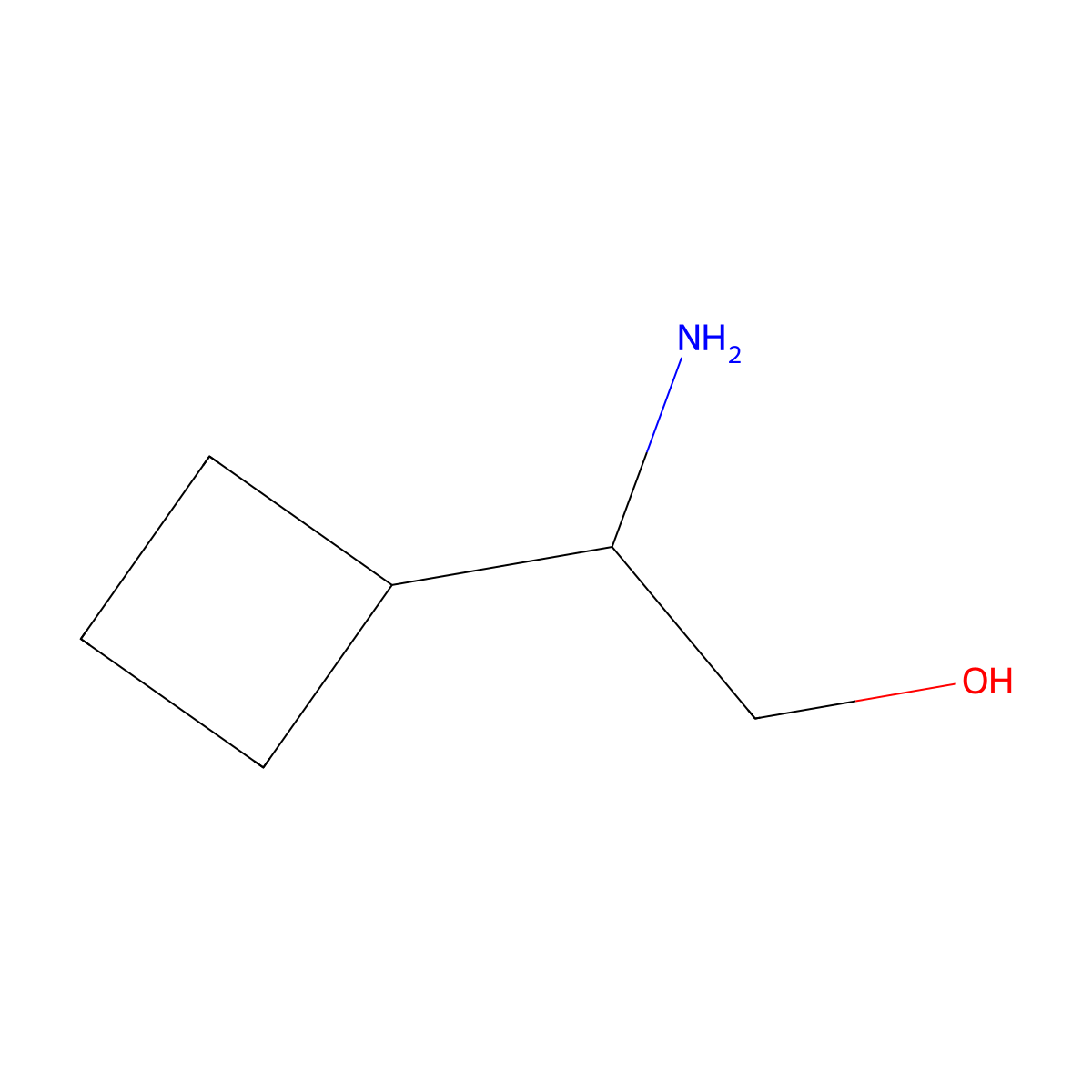 (S)-2-Amino-2-cyclobutylethanol molecular structure, CAS 1259702-72-1