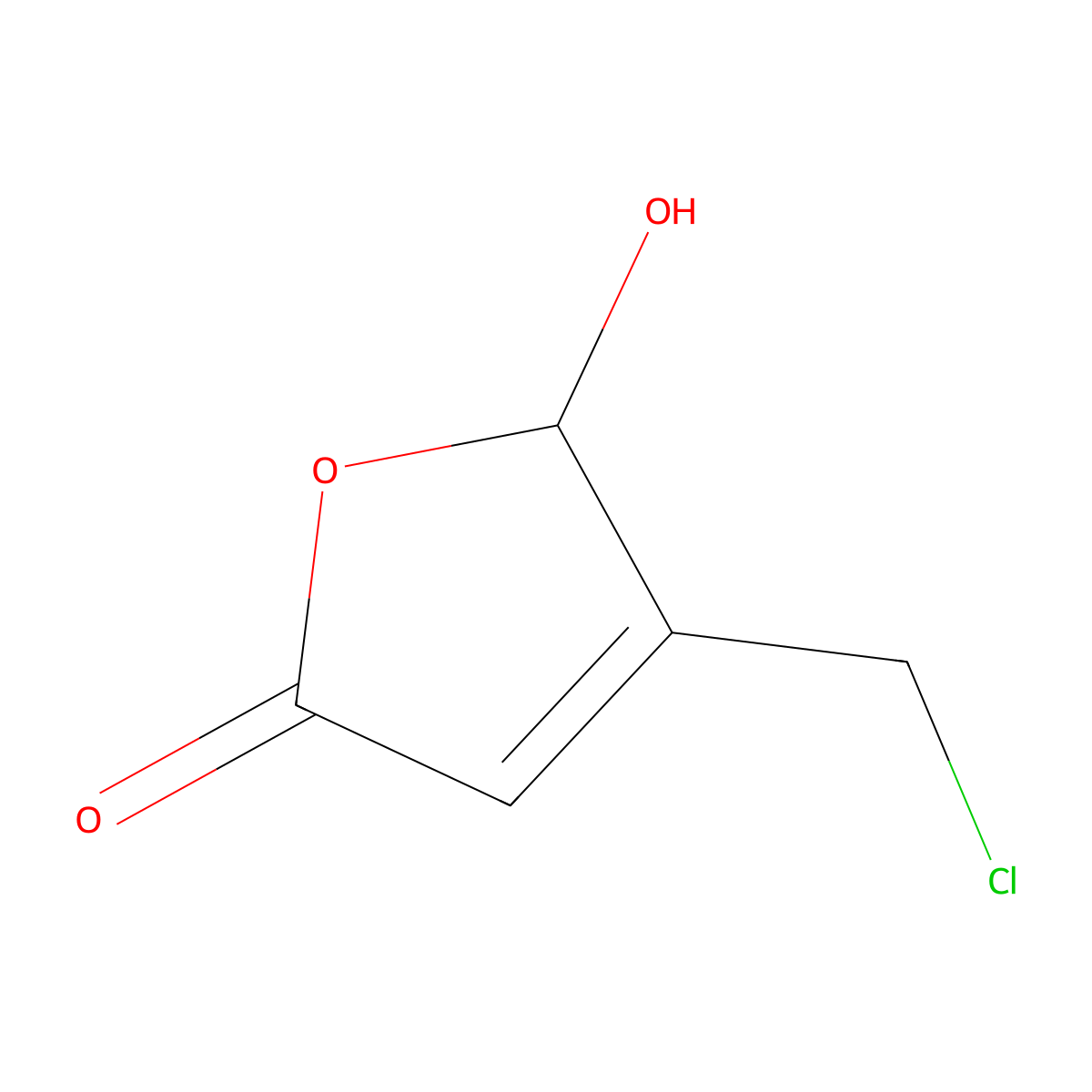 4-(Chloromethyl)-5-hydroxy-2(5H)-furanone molecular structure, CAS 125974-06-3