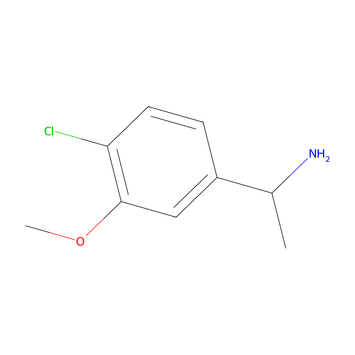 (1R)-1-(4-chloro-3-methoxyphenyl)ethan-1-amine molecular structure, CAS 1259783-22-6
