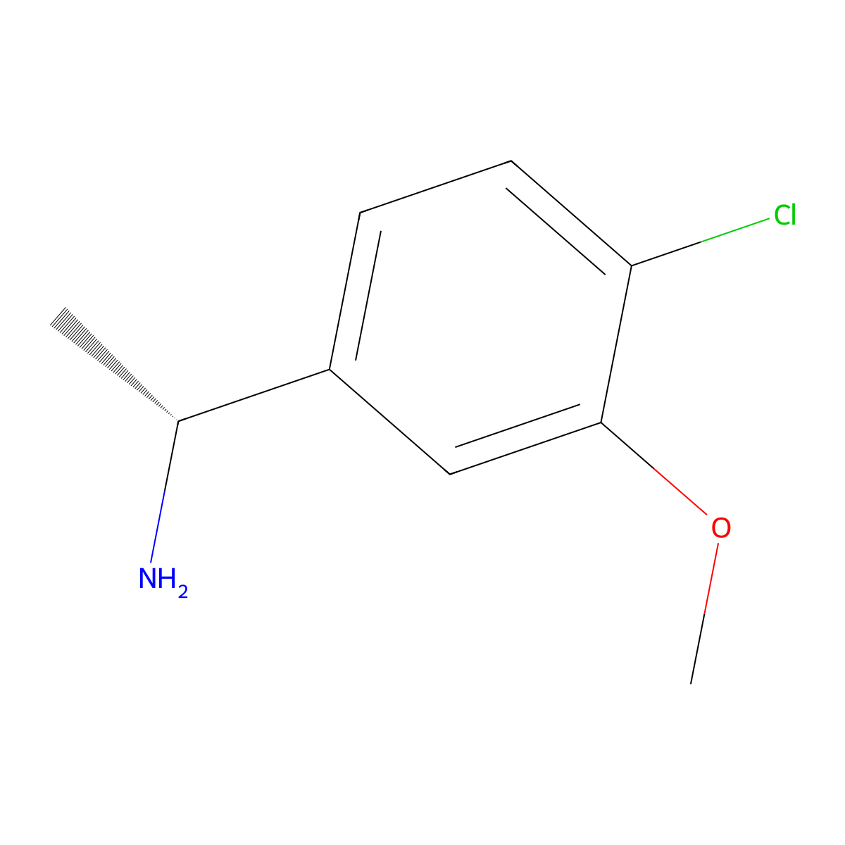 (1R)-1-(4-chloro-3-methoxyphenyl)ethan-1-amine molecular structure, CAS 1259783-22-6
