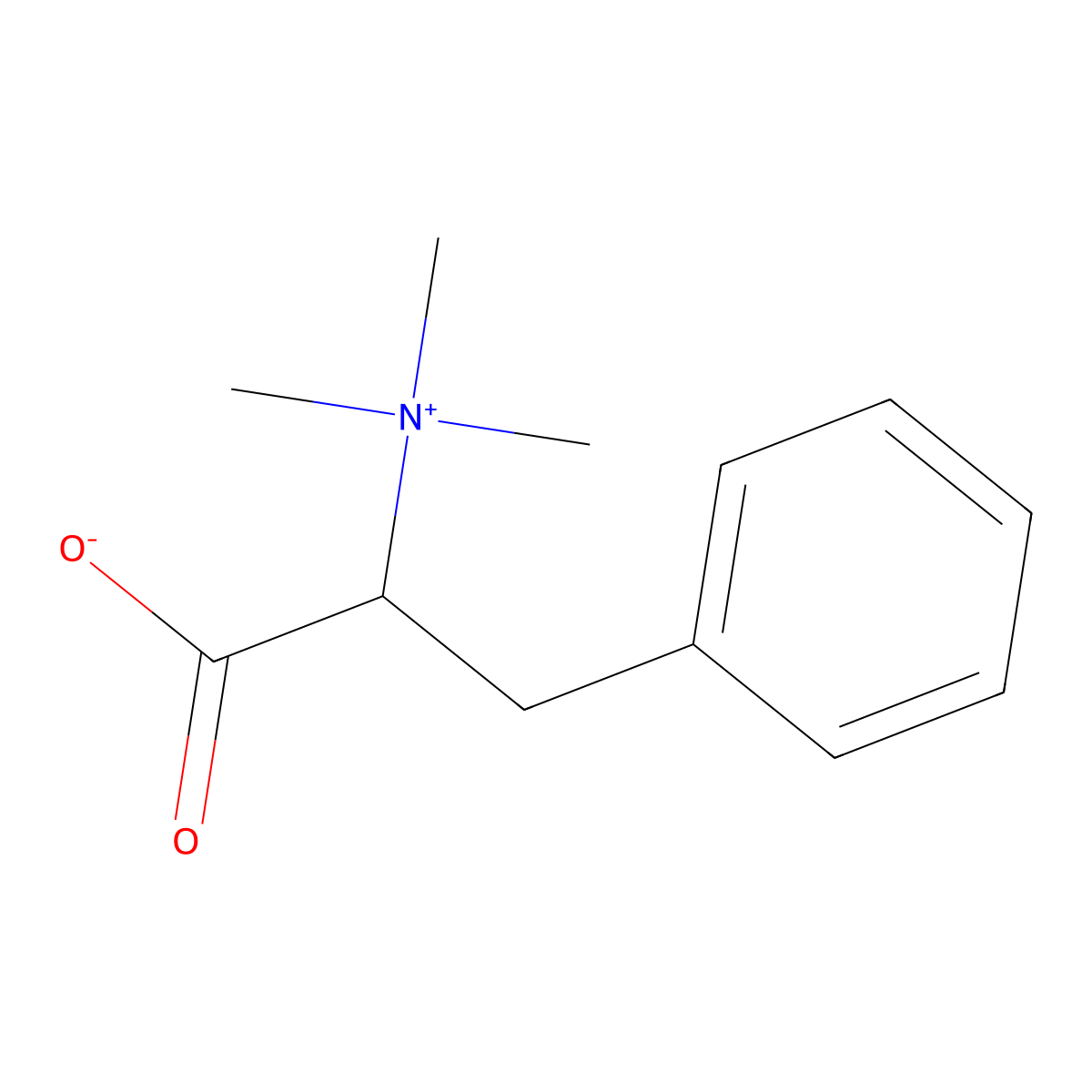 Phenylalanine betaine molecular structure, CAS 125982-49-2