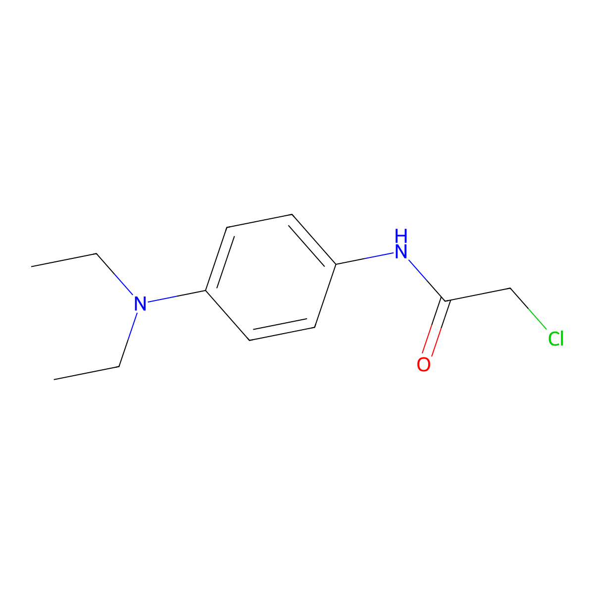 2-Chloro-N-(4-diethylamino-phenyl)-acetamide molecular structure, CAS 125983-31-5