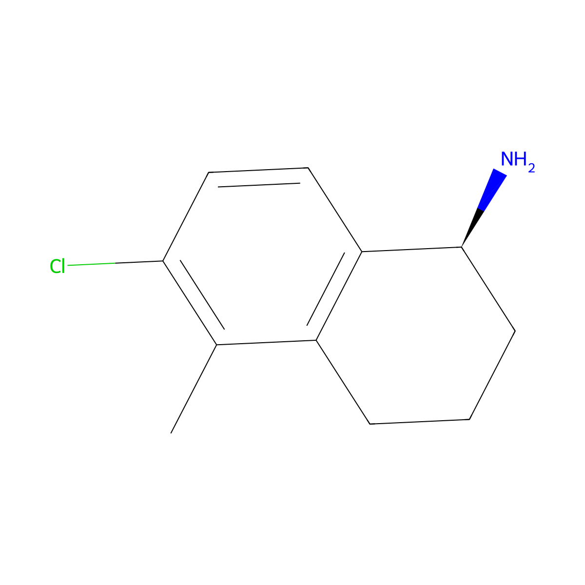 (S)-6-Chloro-5-methyl-1,2,3,4-tetrahydronaphthalen-1-amine molecular structure, CAS 1259832-30-8