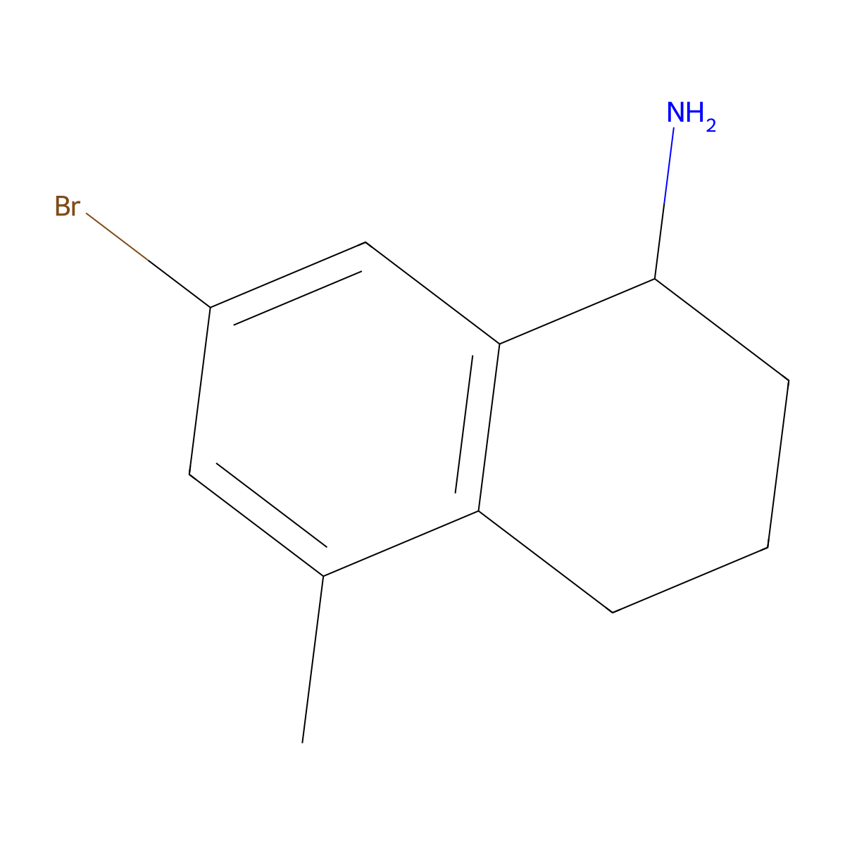 (R)-7-Bromo-5-methyl-1,2,3,4-tetrahydronaphthalen-1-amine molecular structure, CAS 1259854-94-8