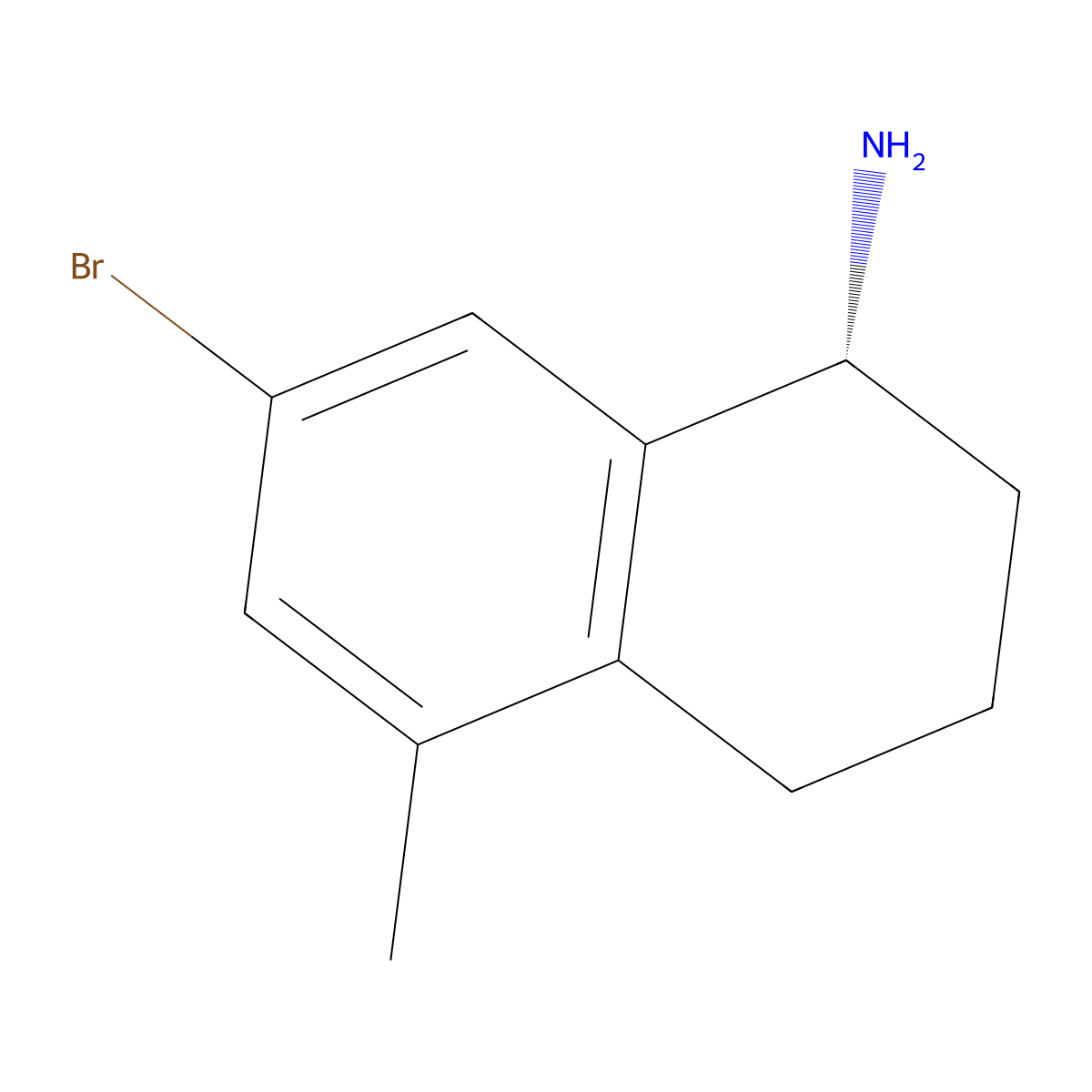 (R)-7-Bromo-5-methyl-1,2,3,4-tetrahydronaphthalen-1-amine molecular structure, CAS 1259854-94-8