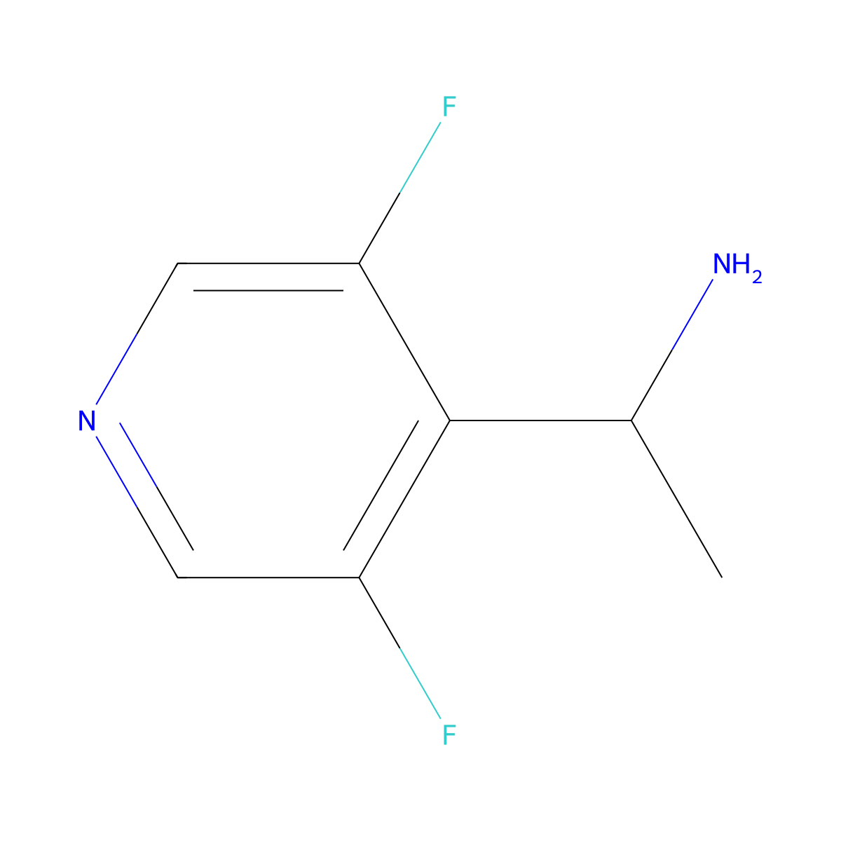 (1s)-1-(3,5-Difluoropyridin-4-yl)ethan-1-amine molecular structure, CAS 1259863-74-5