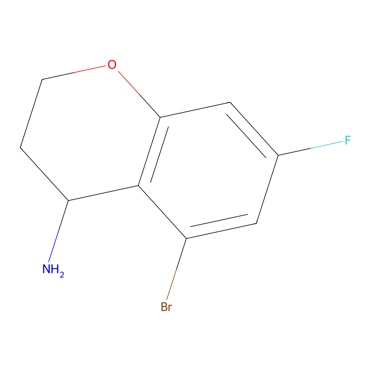 (S)-5-Bromo-7-fluorochroman-4-amine molecular structure, CAS 1259866-43-7