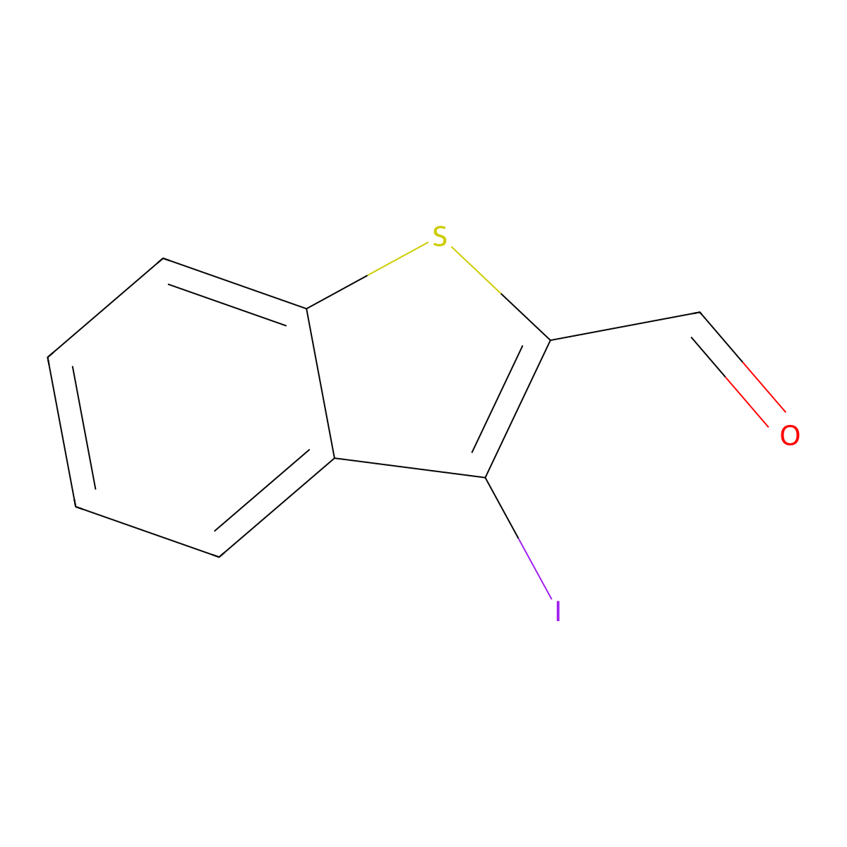 3-Iodobenzo[b]thiophene-2-carbaldehyde molecular structure, CAS 1259895-71-0
