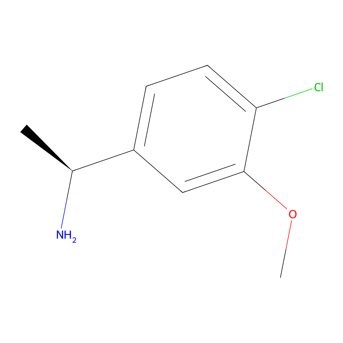 (1S)-1-(4-chloro-3-methoxyphenyl)ethan-1-amine molecular structure, CAS 1259899-70-1
