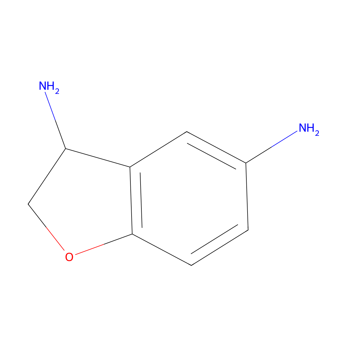 (3S)-2,3-Dihydro-1-benzofuran-3,5-diamine molecular structure, CAS 1259903-48-4