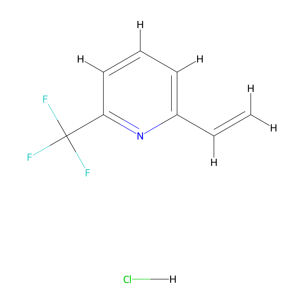 2-(Trifluoromethyl)-6-vinylpyridine hydrochloride molecular structure, CAS 1259929-68-4