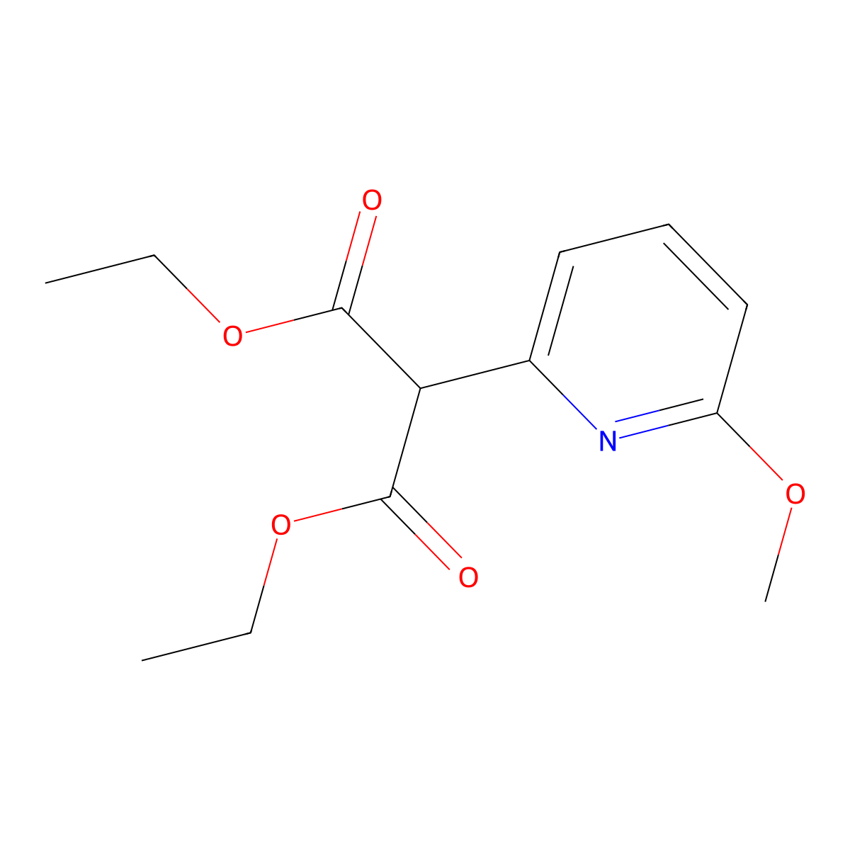 Diethyl 2-(6-methoxypyridin-2-yl)malonate molecular structure, CAS 1259929-73-1