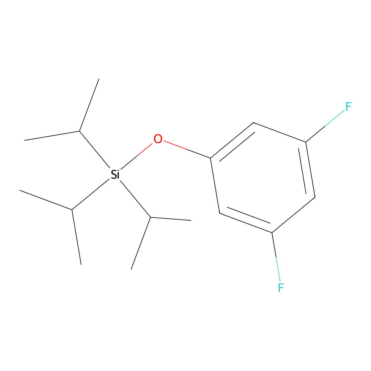 1,3-Difluoro-5-[[tris(1-methylethyl)silyl]oxy]benzene molecular structure, CAS 1259934-58-1