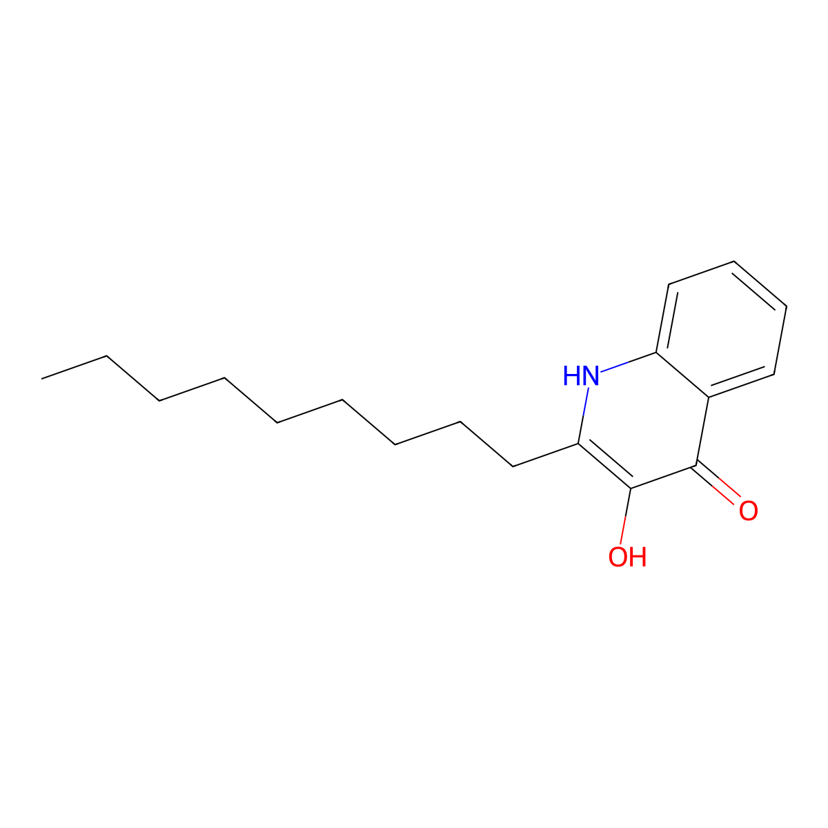3,4-Quinolinediol, 2-nonyl- molecular structure, CAS 1259944-03-0
