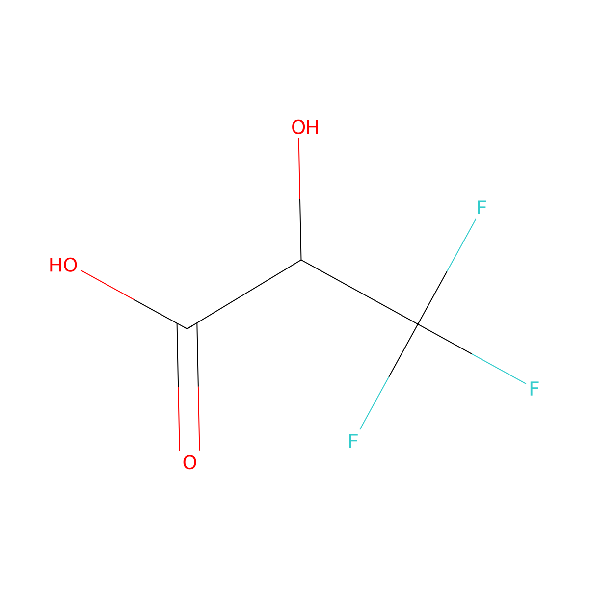 (2S)-3,3,3-trifluoro-2-hydroxypropanoic acid molecular structure, CAS 125995-00-8