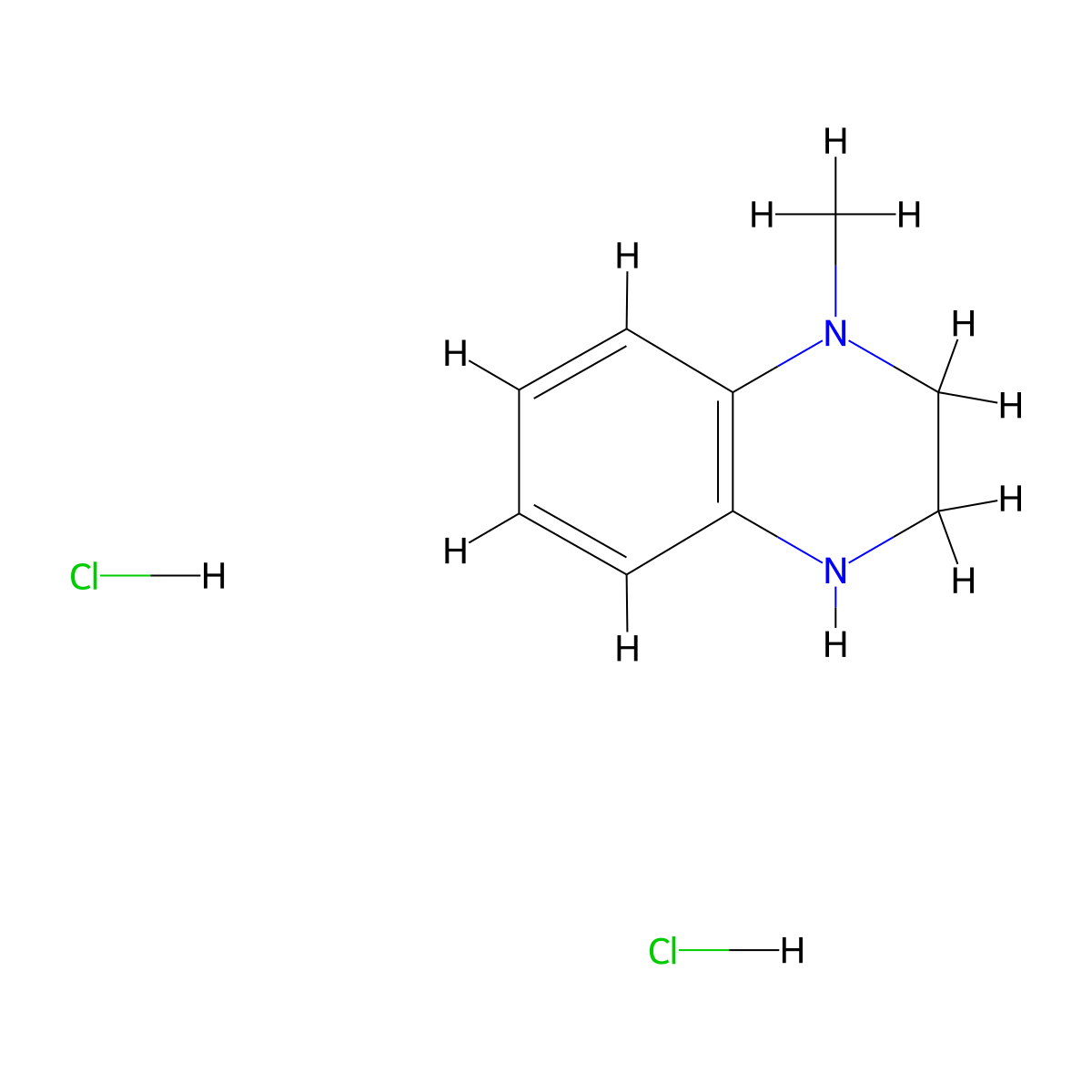 1-Methyl-1,2,3,4-tetrahydroquinoxaline dihydrochloride molecular structure, CAS 1259952-24-3