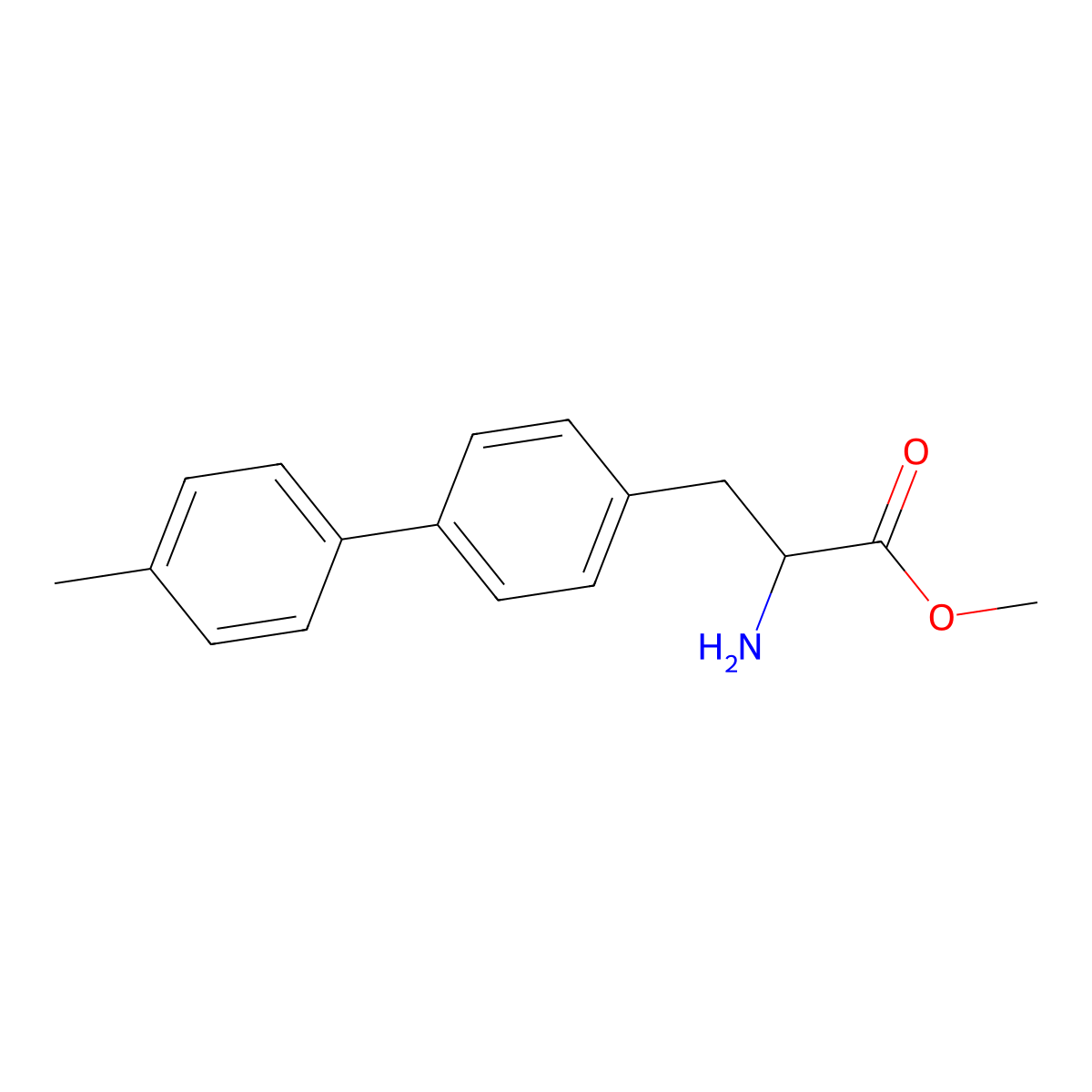 Methyl 4-(4-methylphenyl)phenylalaninate molecular structure, CAS 1259959-66-4