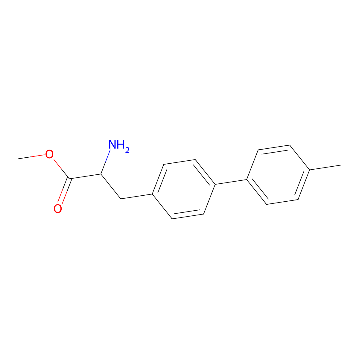 Methyl 4-(4-methylphenyl)phenylalaninate molecular structure, CAS 1259959-66-4