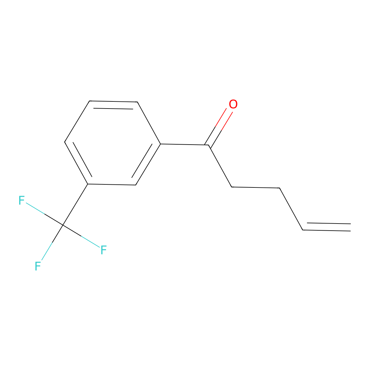 1-[3-(Trifluoromethyl)phenyl]pent-4-en-1-one molecular structure, CAS 125996-99-8