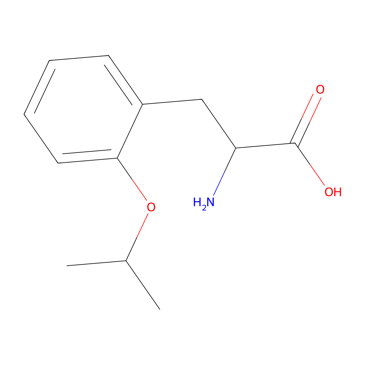 2-Amino-3-[2-(propan-2-yloxy)phenyl]propanoic acid molecular structure, CAS 1259962-12-3