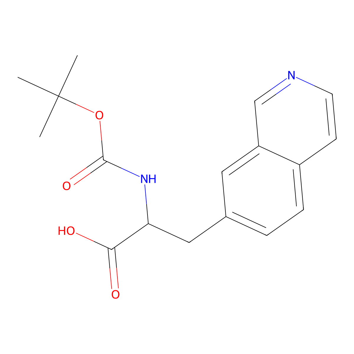 Boc-2-amino-3-(isoquinolin-7-yl)propanoic Acid molecular structure, CAS 1259963-21-7