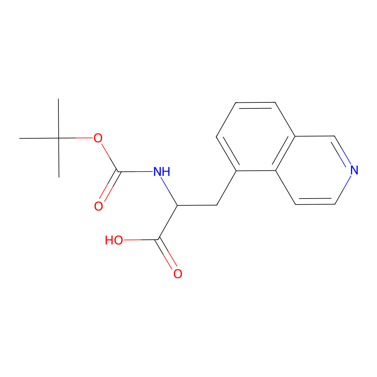 2-{[(Tert-butoxy)carbonyl]amino}-3-(isoquinolin-5-yl)propanoic acid molecular structure, CAS 1259964-05-0