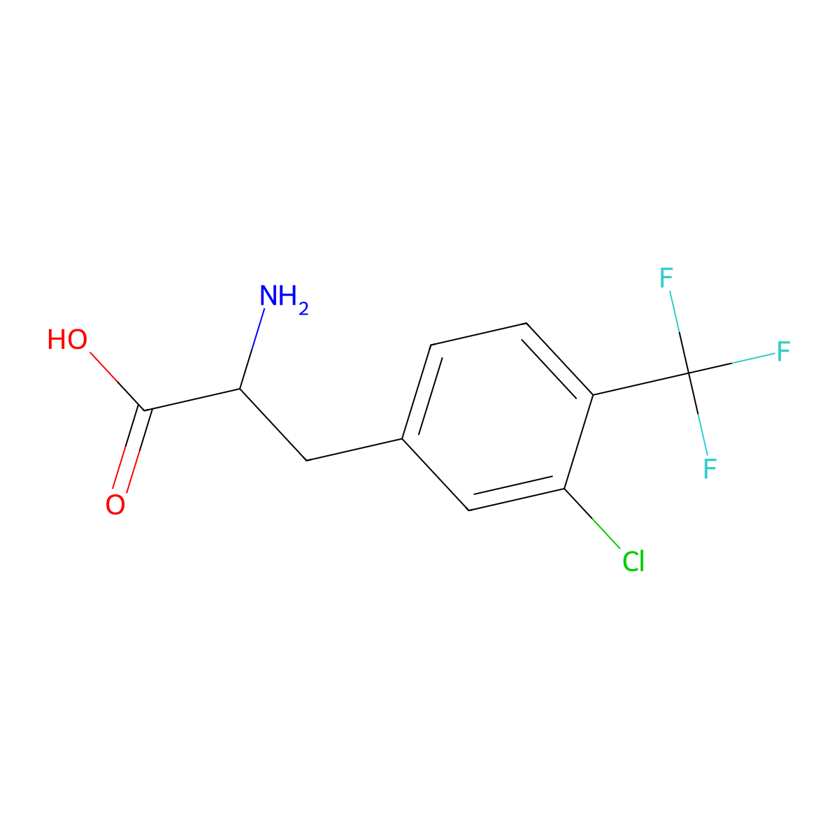 3-Chloro-4-(trifluoromethyl)-DL-phenylalanine molecular structure, CAS 1259966-92-1