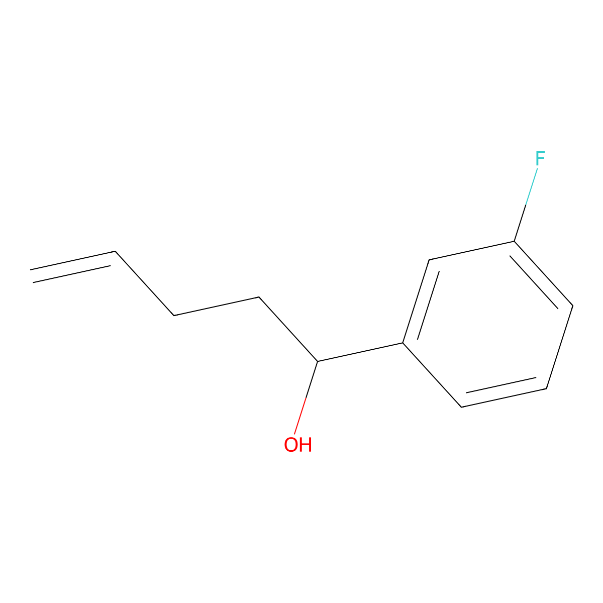1-(3-Fluorophenyl)pent-4-en-1-ol molecular structure, CAS 125997-14-0