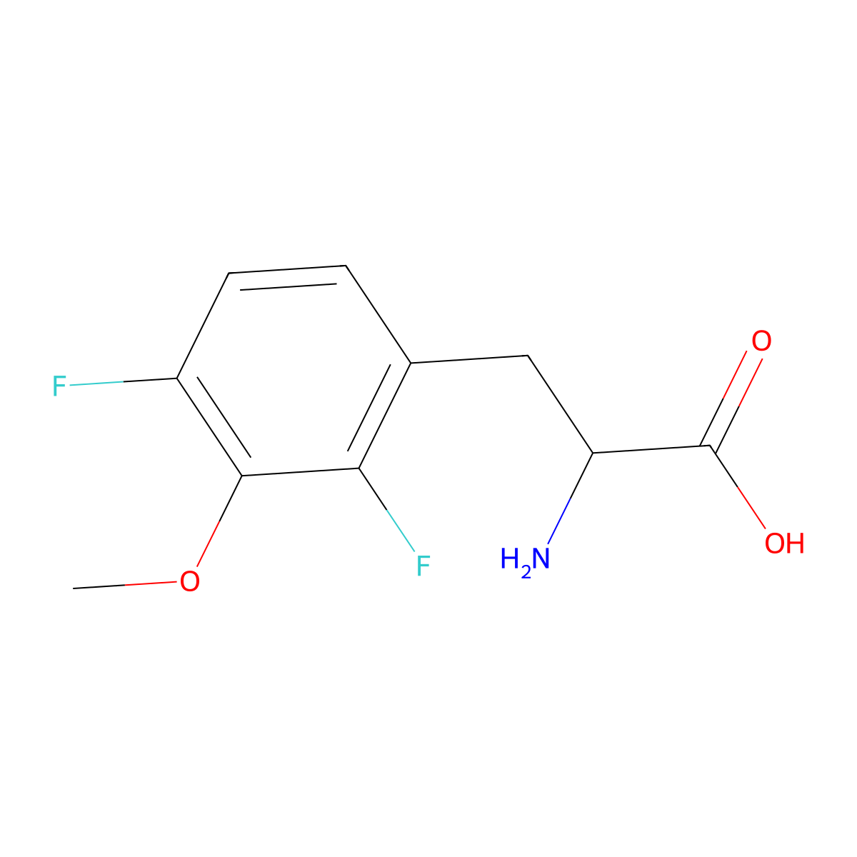 2-Amino-3-(2,4-difluoro-3-methoxyphenyl)propanoic acid molecular structure, CAS 1259975-67-1