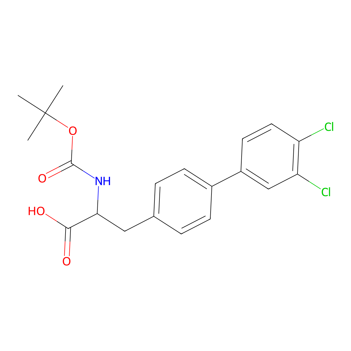 Boc-4-(3,4-dichlorophenyl)-DL-phenylalanine molecular structure, CAS 1259976-84-5