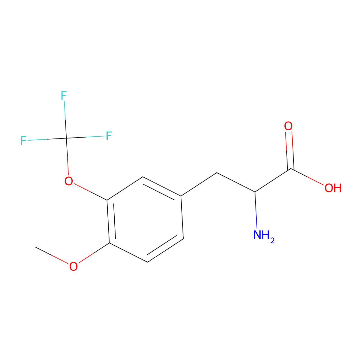 4-Methoxy-3-(trifluoromethoxy)-DL-phenylalanine molecular structure, CAS 1259979-50-4
