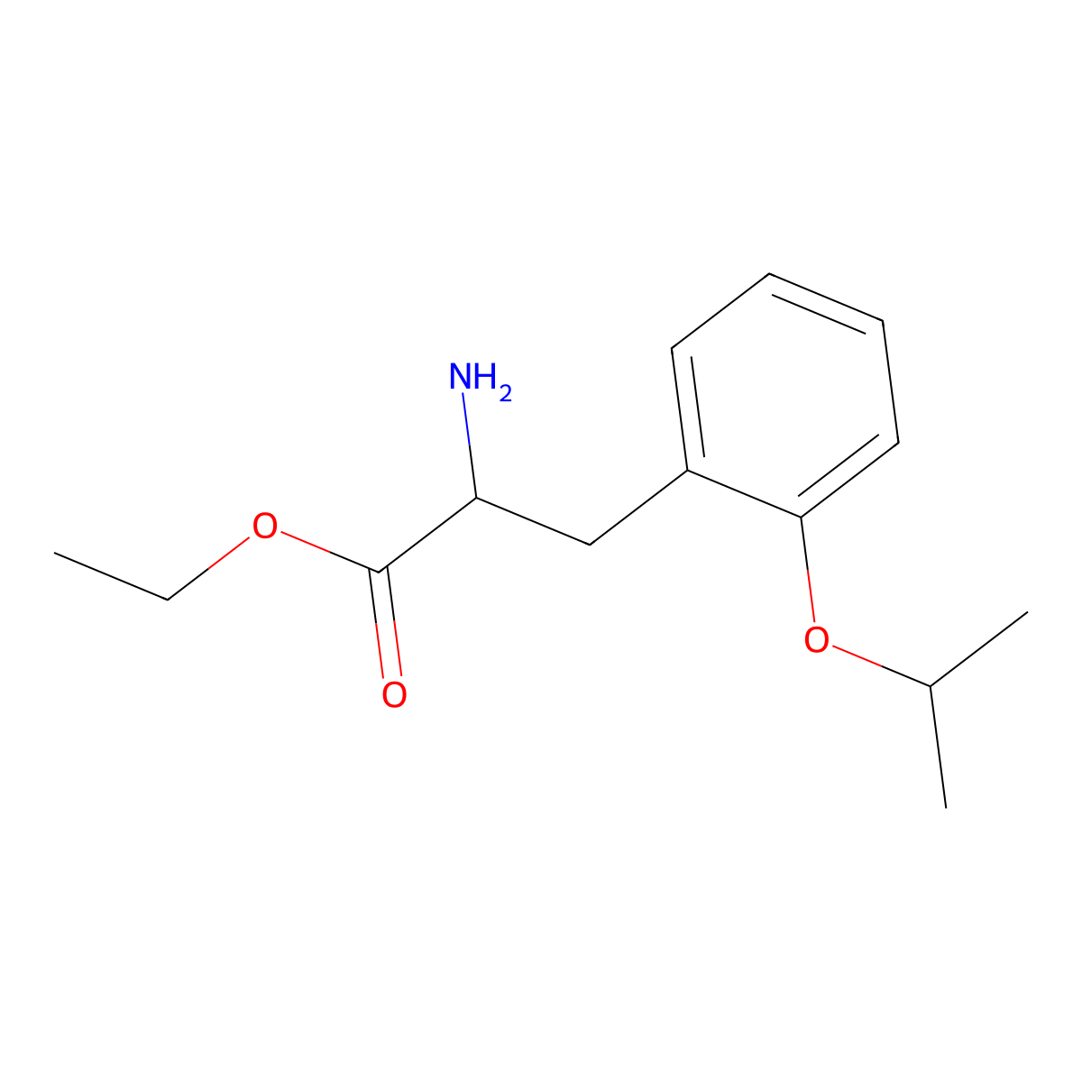 Ethyl 2-amino-3-[2-(propan-2-yloxy)phenyl]propanoate molecular structure, CAS 1259981-99-1
