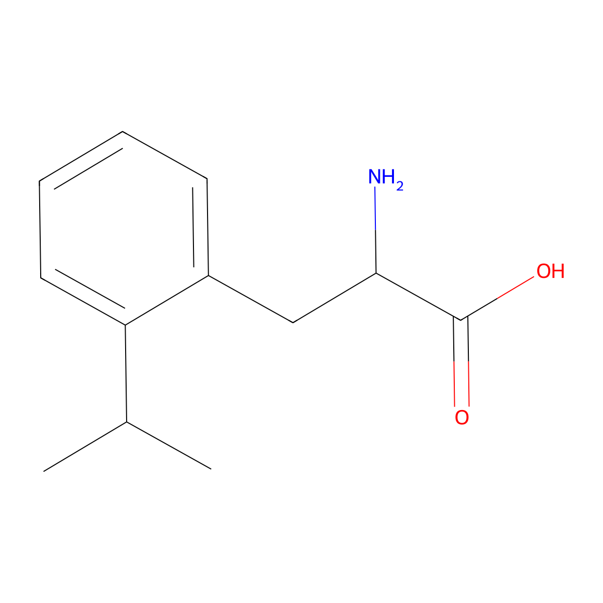 (2S)-2-amino-3-(2-isopropylphenyl)propanoic acid molecular structure, CAS 1259982-16-5