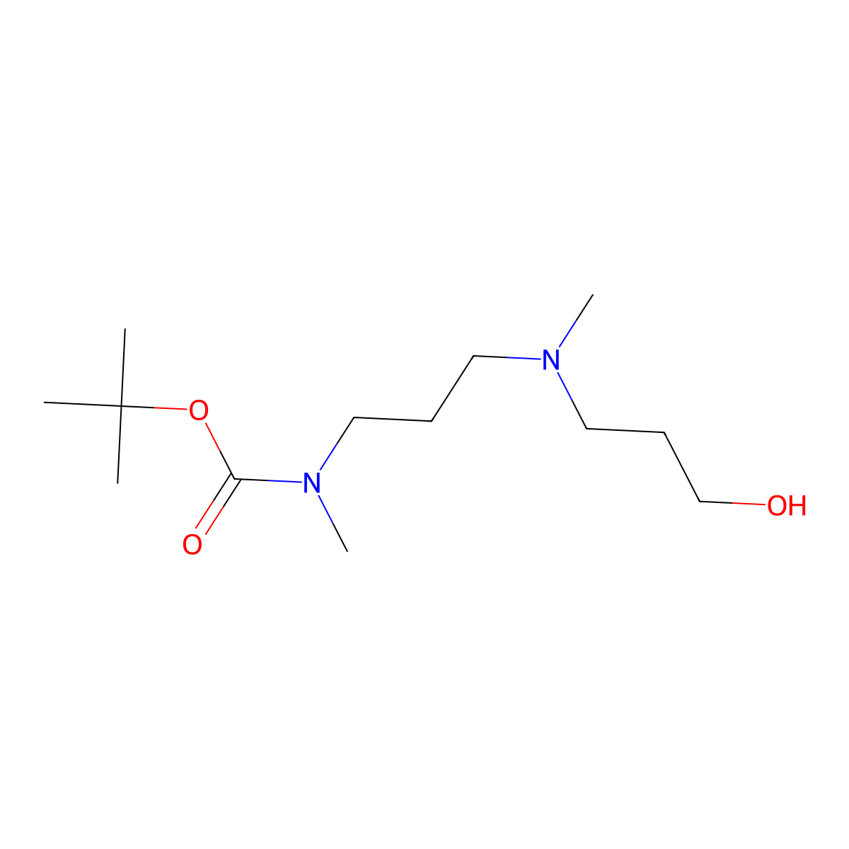 tert-Butyl (3-((3-hydroxypropyl)(methyl)amino)propyl)(methyl)carbamate molecular structure, CAS 1259986-56-5