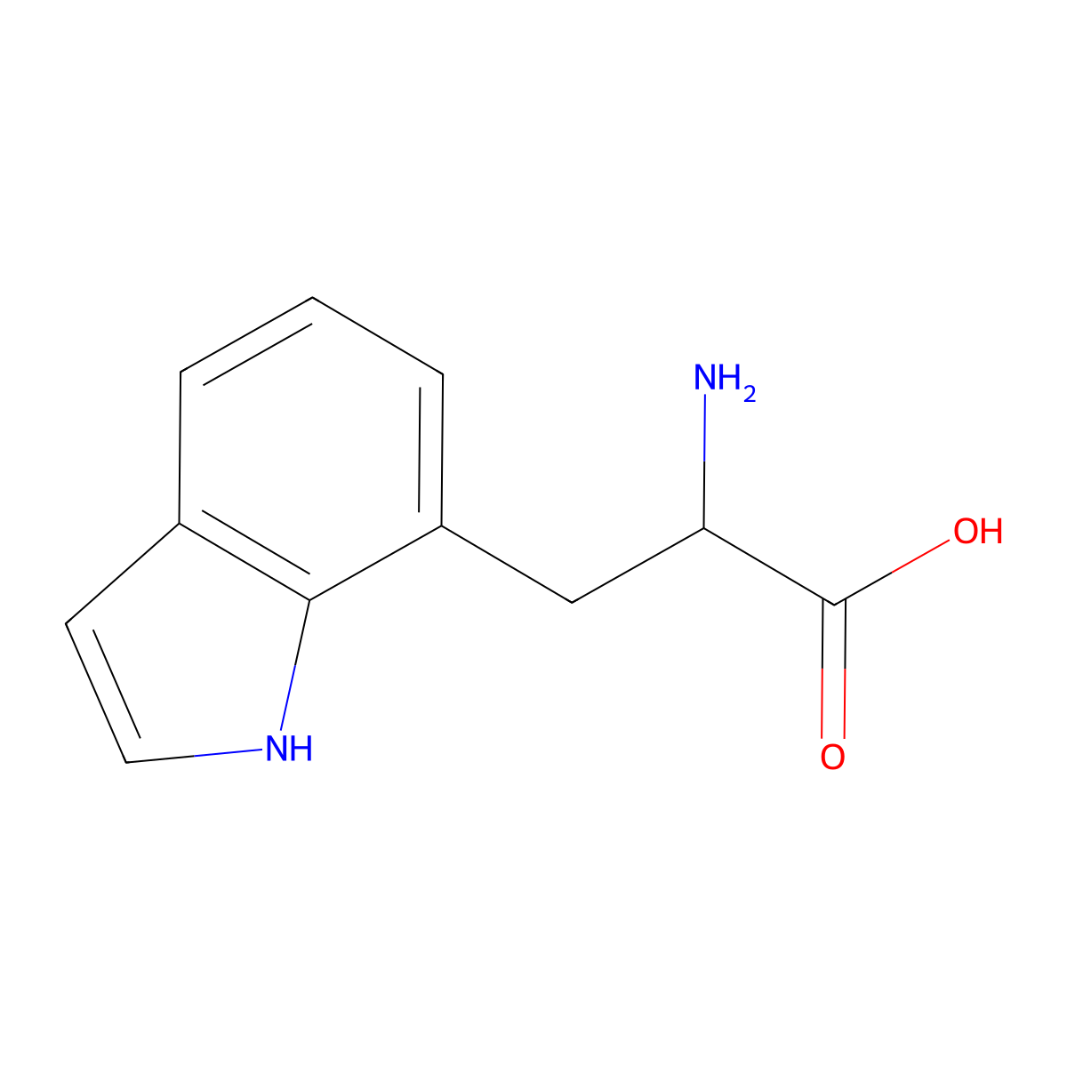 2-amino-3-(1H-indol-7-yl)propanoic Acid molecular structure, CAS 1259990-80-1