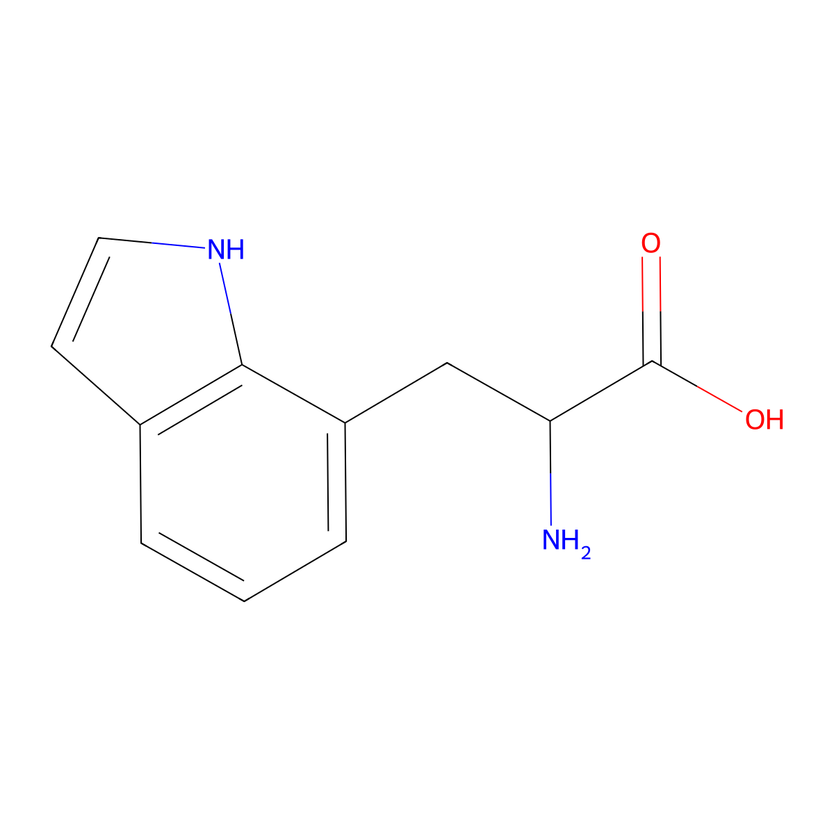 2-amino-3-(1H-indol-7-yl)propanoic Acid molecular structure, CAS 1259990-80-1