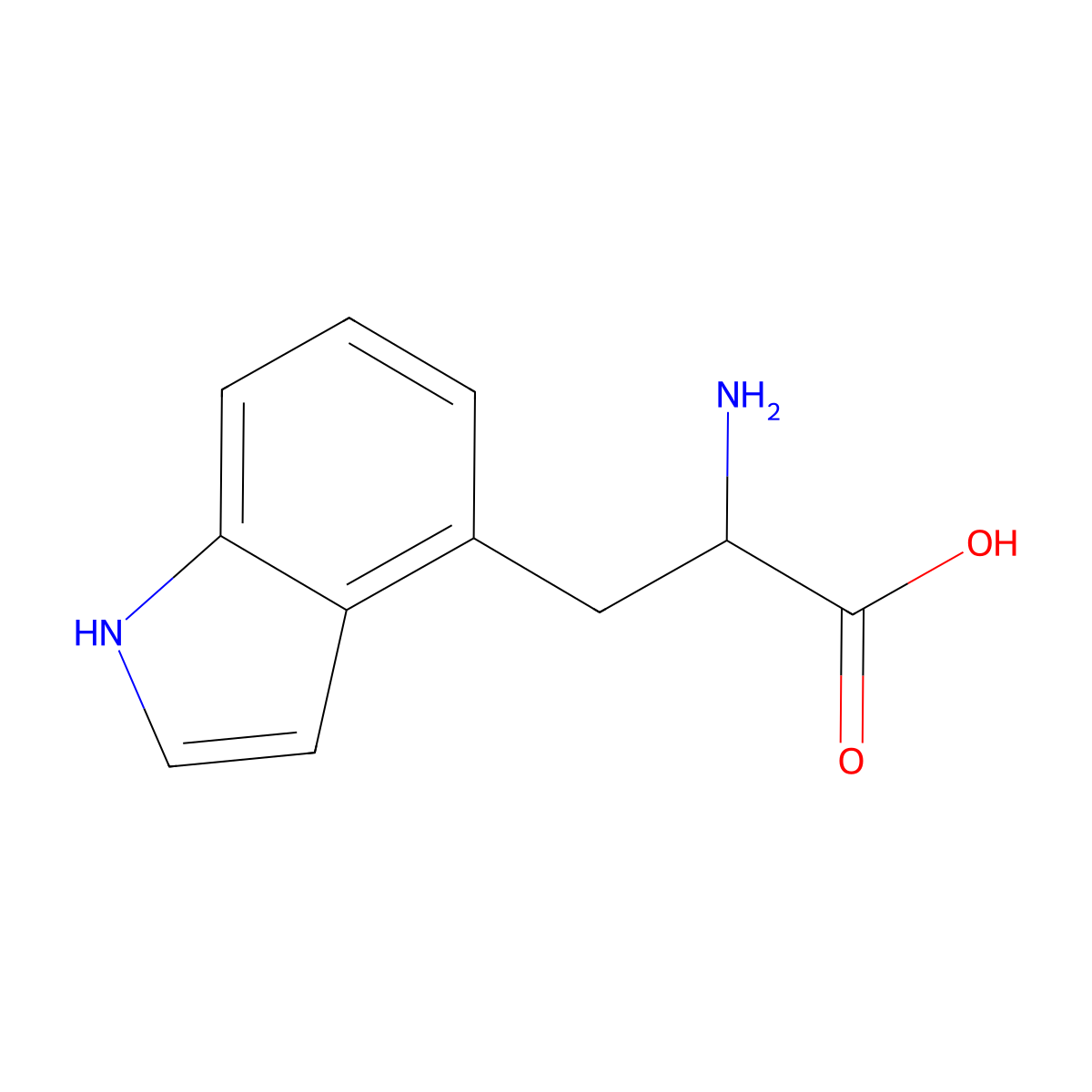 2-Amino-3-(1H-indol-4-YL)propanoic acid molecular structure, CAS 1259990-82-3