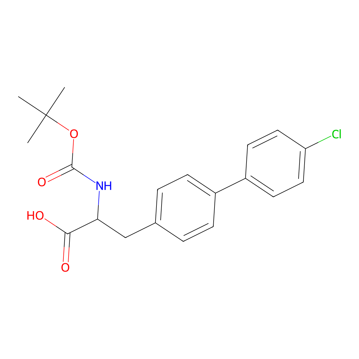 Boc-4-(4-chlorophenyl)-DL-phenylalanine molecular structure, CAS 1259990-89-0