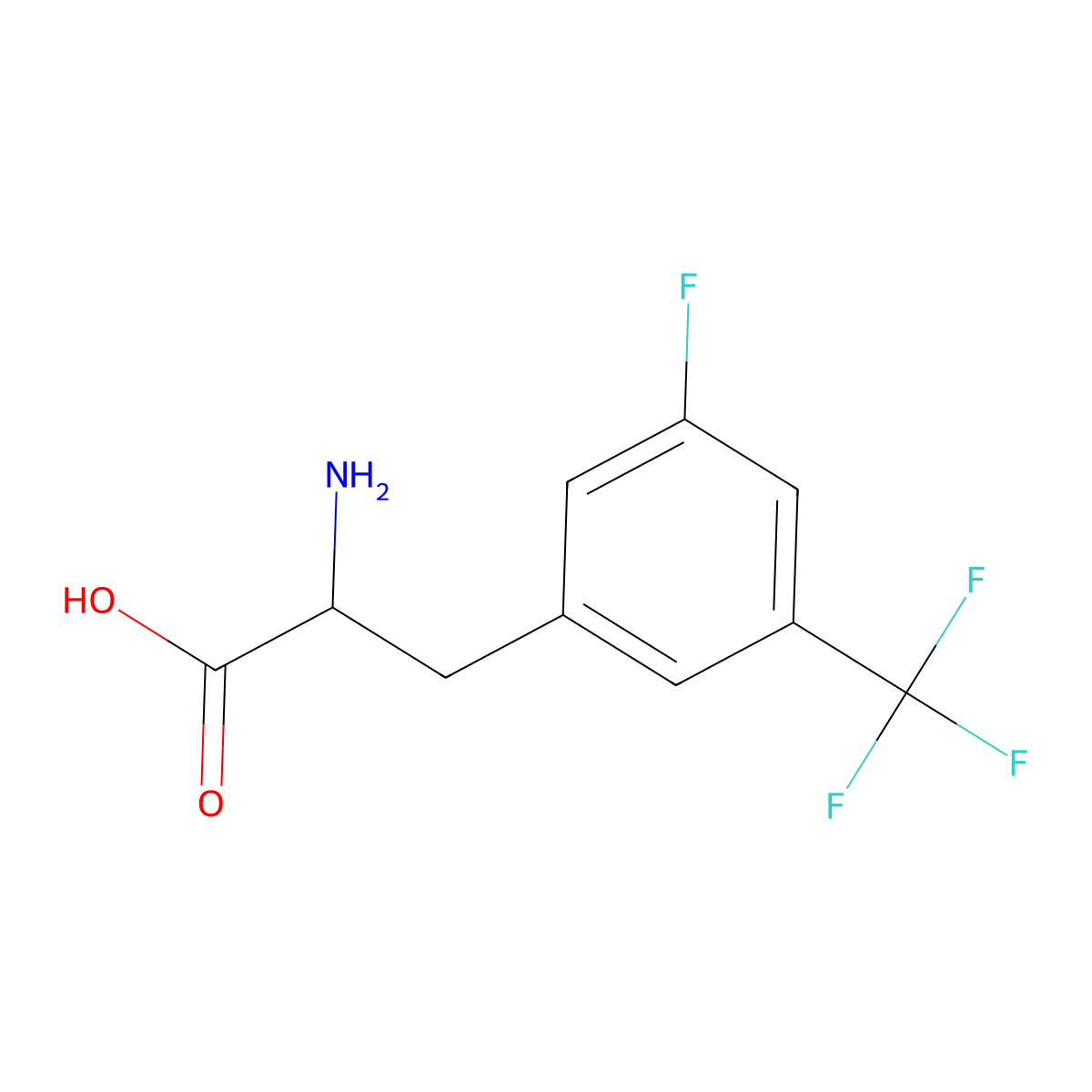 3-Fluoro-5-(trifluoromethyl)-DL-phenylalanine molecular structure, CAS 1259992-93-2