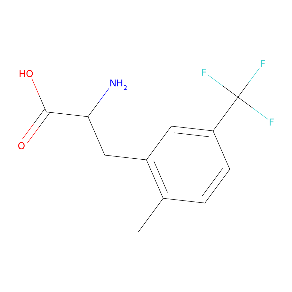 2-Methyl-5-(trifluoromethyl)-DL-phenylalanine molecular structure, CAS 1259994-92-7