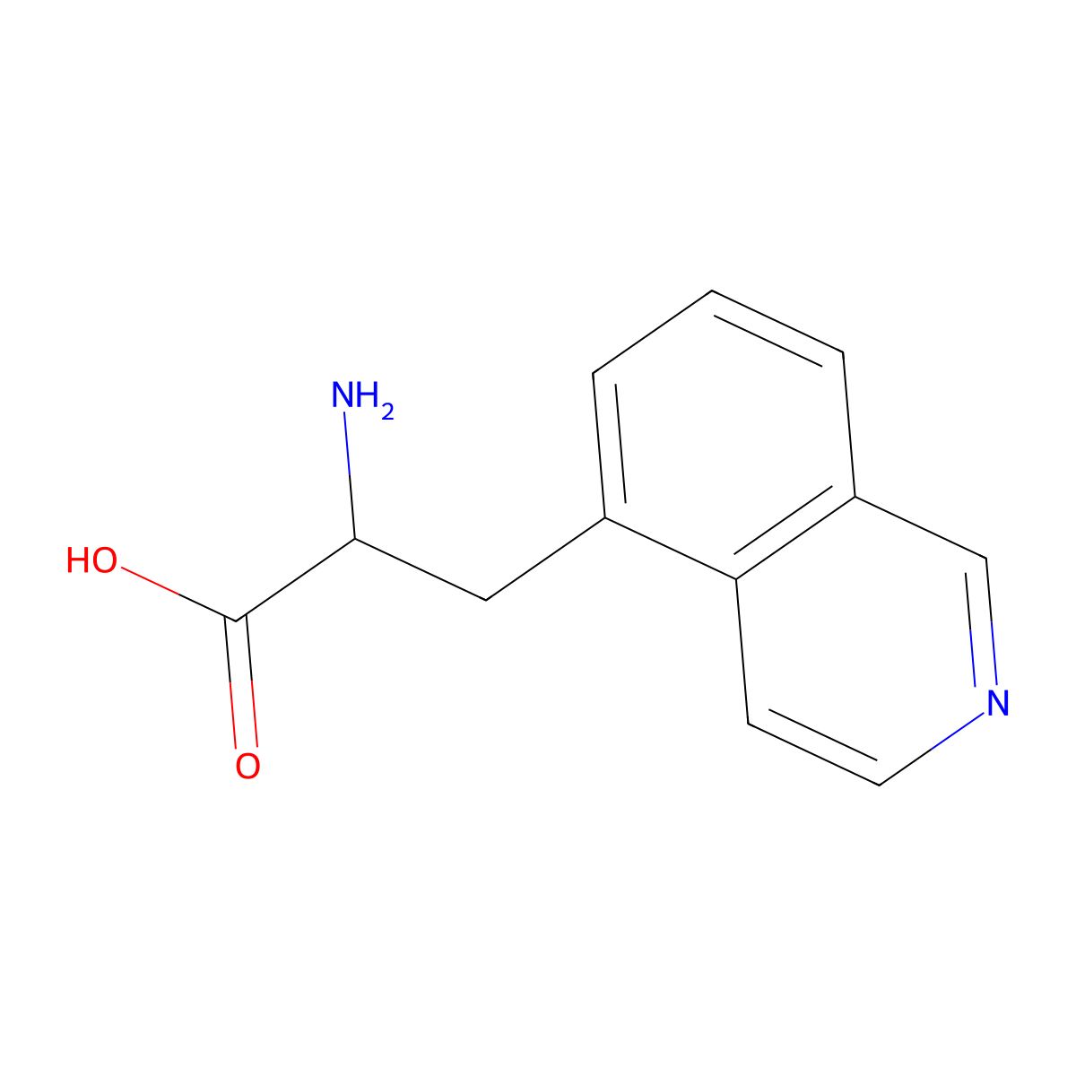 2-Amino-3-(isoquinolin-5-yl)propanoic acid molecular structure, CAS 1259997-25-5