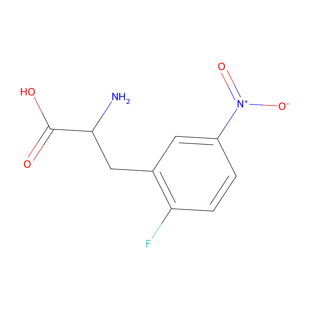 2-Fluoro-5-nitro-DL-phenylalanine molecular structure, CAS 1259997-48-2