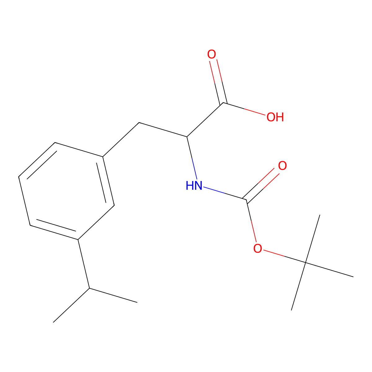 2-{[(Tert-butoxy)carbonyl]amino}-3-[3-(propan-2-yl)phenyl]propanoic acid molecular structure, CAS 1259998-48-5